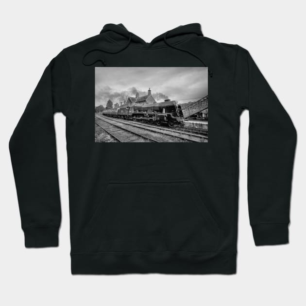 46100 Royal Scot - Black and White Hoodie by SteveHClark